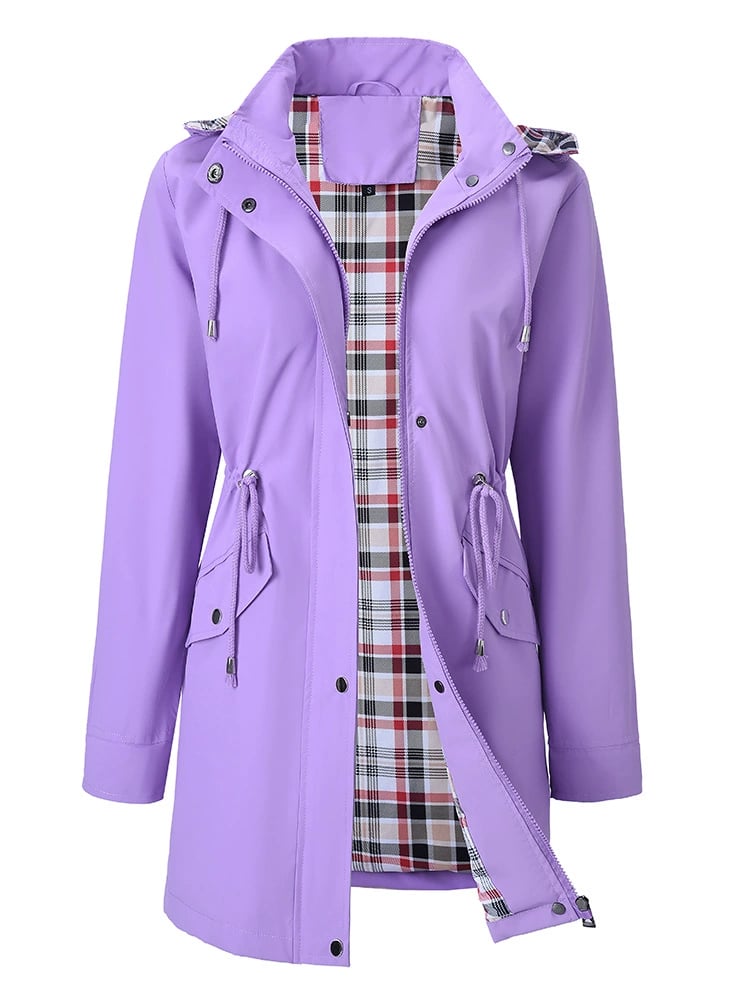 🧥LETZTER TAG 50 % RABATT🌧️💧Ultimative karierte wasserdichte Jacke für Damen🍃