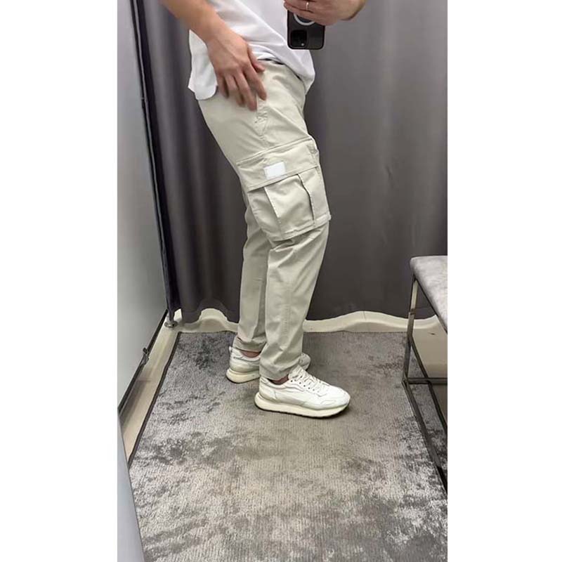 Casual Herren-Cargohose in Uni-Farben