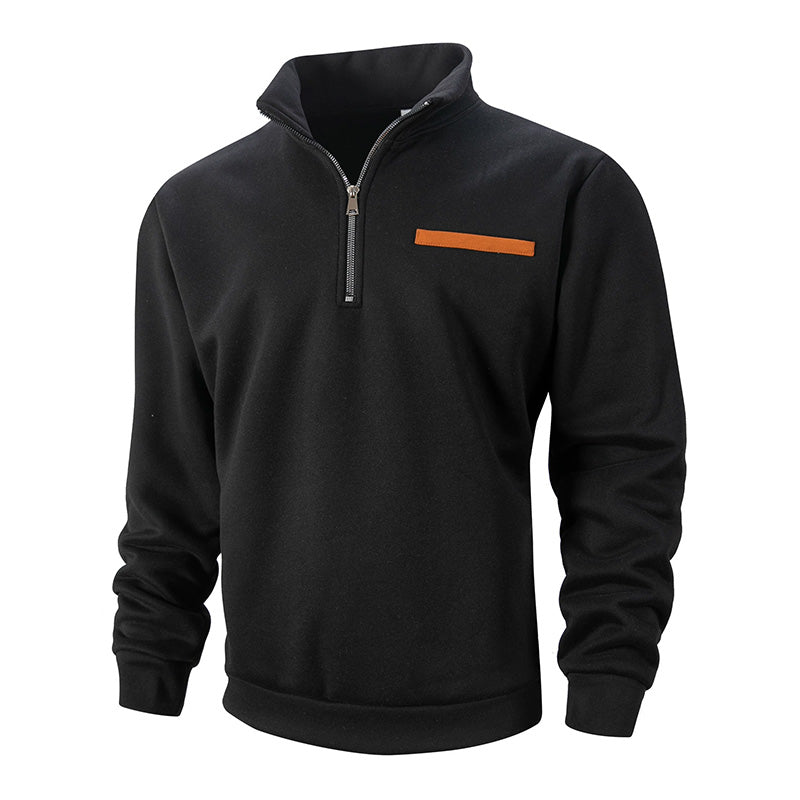 🔥Zeitlich begrenztes Angebot-Elegante Langarm-Oberteile mit halbem Reißverschluss für Herren🚀Versandkostenfrei