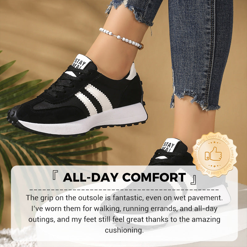 🌞Frühlingserwachen: 50% Rabatt!👟 Damen Klobige Freizeitsneaker – 4 cm Plattform, Retro-Design & Rutschfeste Gummisohle