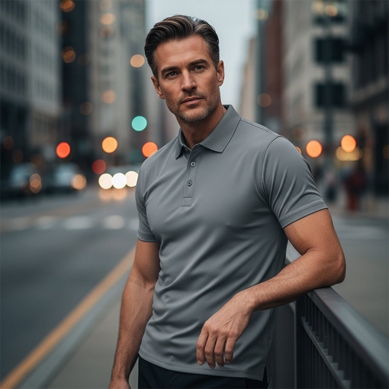 🌞Frühlingserwachen: 50% Rabatt!🔥Premium Performance Poloshirt: Schnelltrocknendes Herren Polo im Athletic Fit